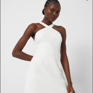 French Connection White Halter Mini Dress